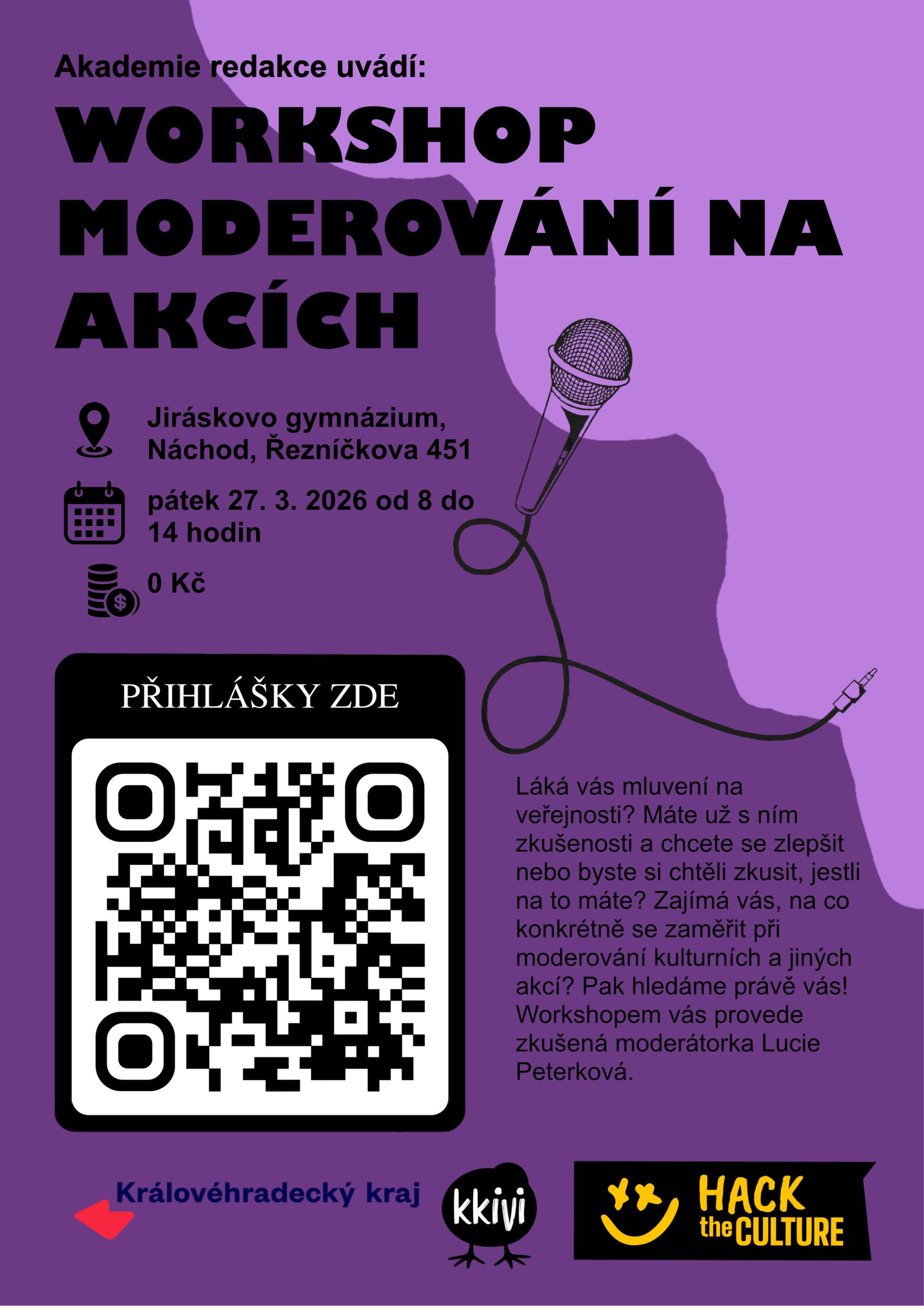 Akademie redakce pokračuje workshopem moderování